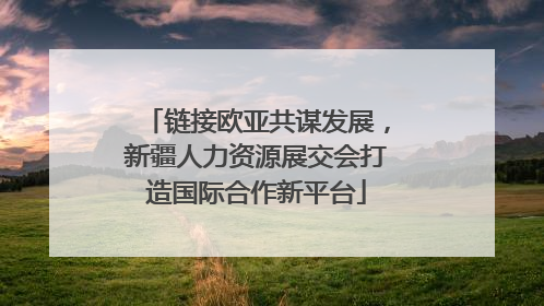链接欧亚共谋发展，新疆人力资源展交会打造国际合作新平台