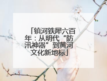 镇河铁犀六百年：从明代“防汛神器”到黄河文化新地标