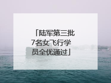 陆军第三批7名女飞行学员全优通过