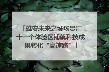 雄安未来之城场景汇丨十一个体验区铺就科技成果转化“高速路”