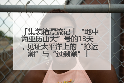 集装箱漂流记丨“地中海亚历山大”号的13天，见证太平洋上的“抢运潮”与“过剩潮”