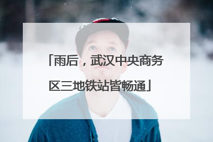 雨后，武汉中央商务区三地铁站皆畅通