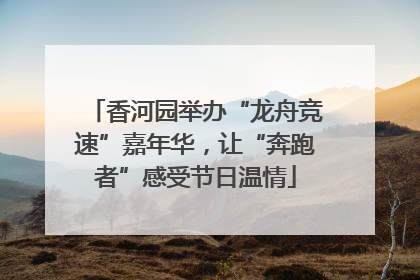 香河园举办“龙舟竞速”嘉年华，让“奔跑者”感受节日温情