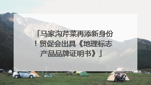 马家沟芹菜再添新身份！贸促会出具《地理标志产品品牌证明书》
