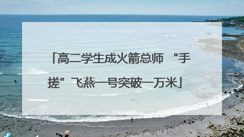 高二学生成火箭总师 “手搓”飞燕一号突破一万米