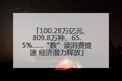 100.28万亿元、809.8万种、65.5%……“数”读消费提速 经济潜力释放