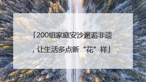 200组家庭安沙邂逅非遗，让生活多点新“花”样