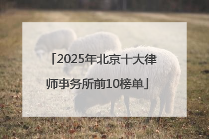 2025年北京十大律师事务所前10榜单