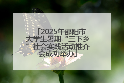 2025年邵阳市大学生暑期“三下乡”社会实践活动推介会成功举办