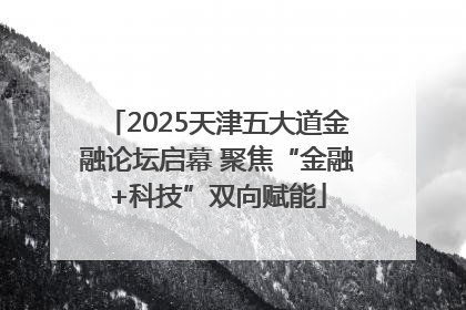 2025天津五大道金融论坛启幕 聚焦“金融+科技”双向赋能