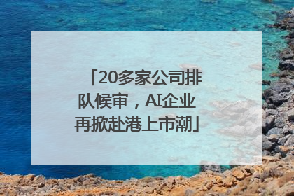 20多家公司排队候审，AI企业再掀赴港上市潮