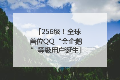 256级！全球首位QQ“金企鹅”等级用户诞生