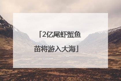 2亿尾虾蟹鱼苗将游入大海