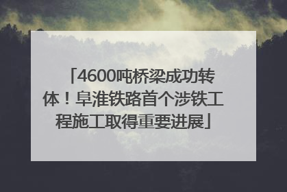 4600吨桥梁成功转体！阜淮铁路首个涉铁工程施工取得重要进展