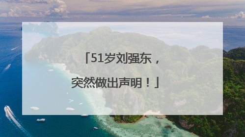 51岁刘强东，突然做出声明！