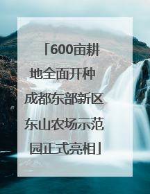 600亩耕地全面开种 成都东部新区东山农场示范园正式亮相