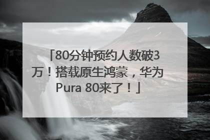 80分钟预约人数破3万！搭载原生鸿蒙，华为Pura 80来了！